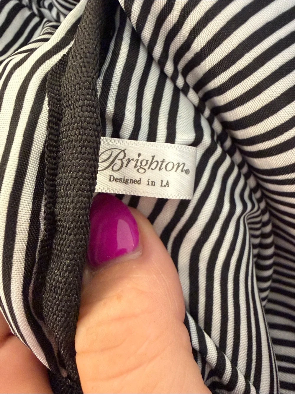 Brighton 13 inch Love Heart Print Mini Backpack - Black & White